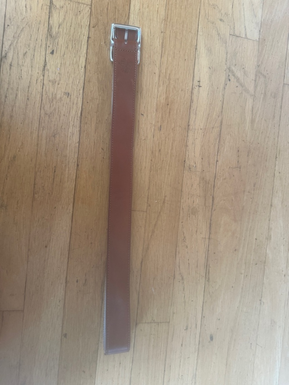 Size 34 Vineyard Vines Men's Reversible Belt - Brown Leather/Gray + White Stripe